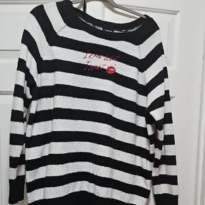 Torrid Black and White Knit Sweater